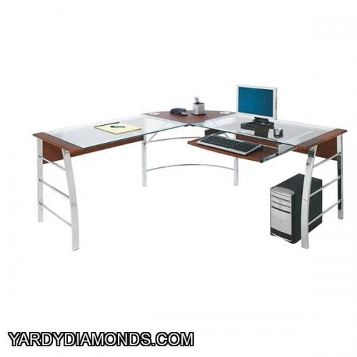 Realspace Mezza L-Shaped Desk Cherry Contact JA deals 876-288-7705 / 876-616-9370
