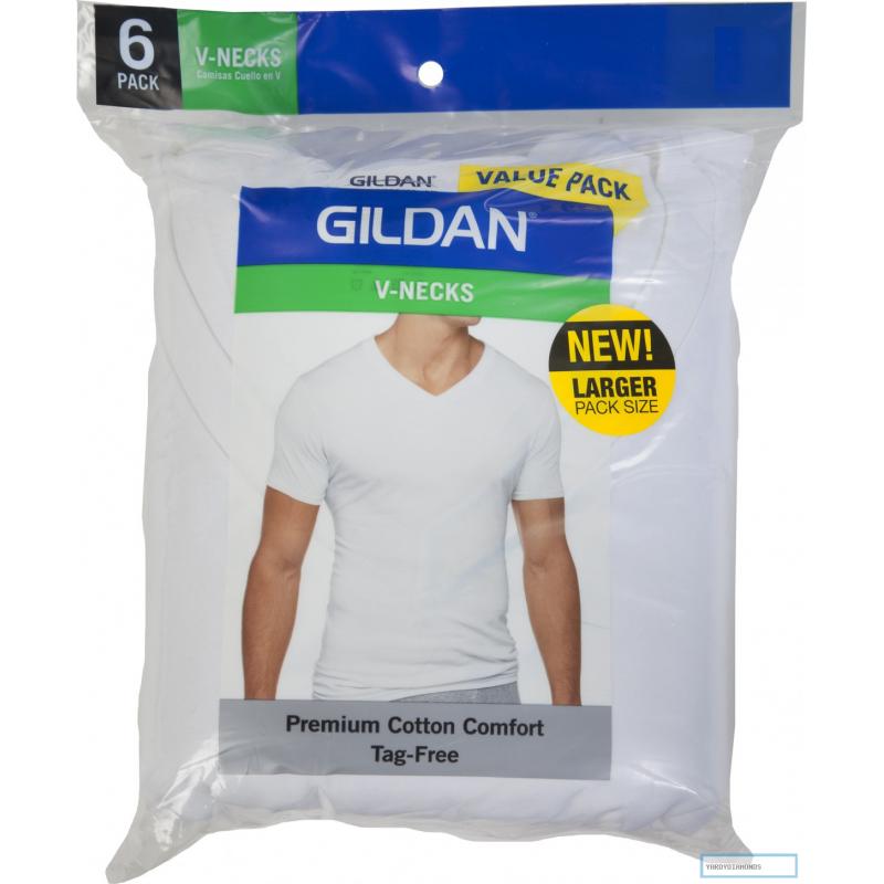 6PK - GILDAN V-NECK T-SHIRTS